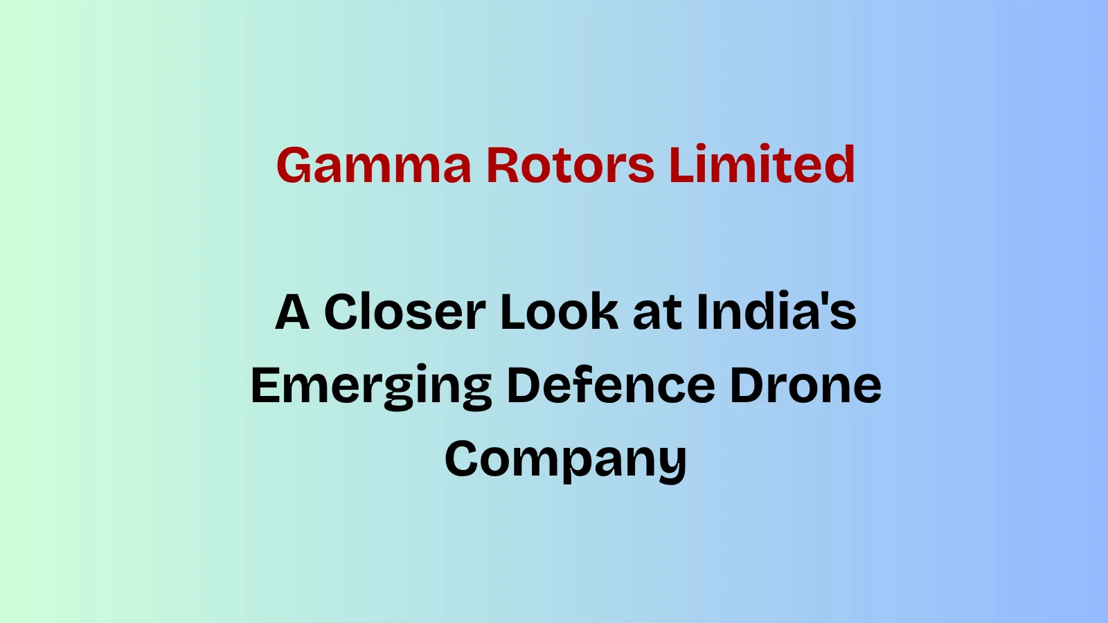 gamma rotors Unlisted share